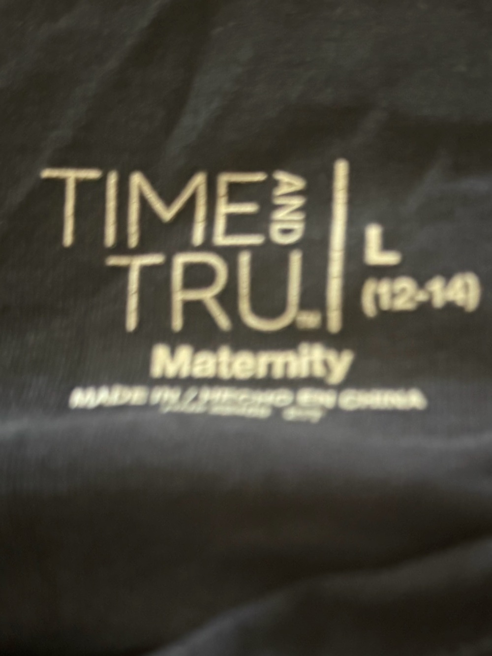 Time and Tru Distressed Maternity w/Panel Dark Blue Boyfriend Jeans. Sz 12/14 - Picture 2 of 4